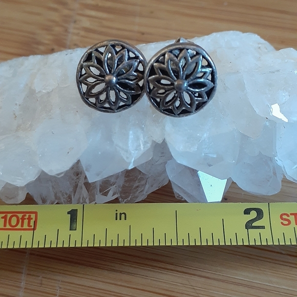 Sterling Flower Stud Earrings